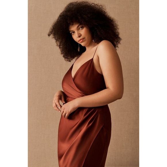 Anthropologie Freya Satin Charmeuse Dress - Picture 4 of 9